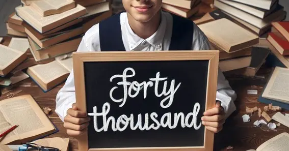40000 in words
