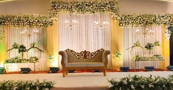 low budget wedding stage decoration